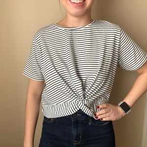 striped crop top